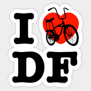 I Love Cycling DF 2 / Yo Amo andar en Bicicleta en el DF 2 / Chilango Pride / Orgullo Chilango Graphic Sticker